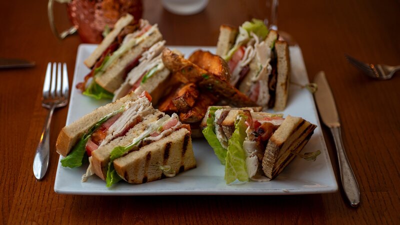 Turkey club sandwich