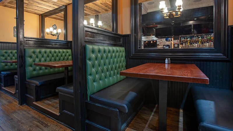 Dining room with booth seating